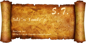 Sós Tamás névjegykártya